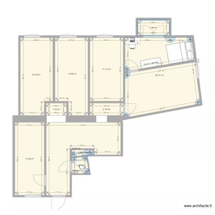 Damjanich 2 am&eacute;nag&eacute;. Plan de 