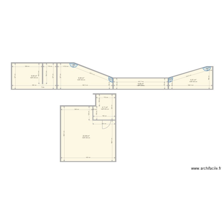 FONCIA 15 DE LATTRE 2 1. Plan de 6 pièces et 53 m2