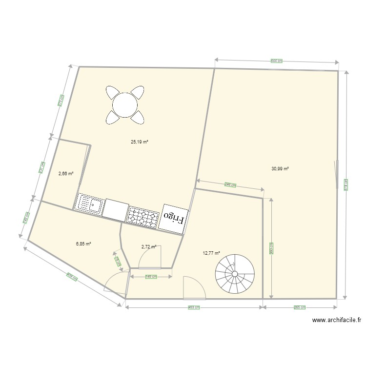 CAMPEN RDC. Plan de 0 pièce et 0 m2