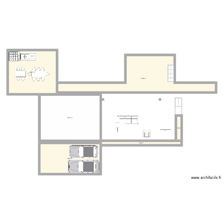 Ludivine. Plan de 6 pièces et 152 m2