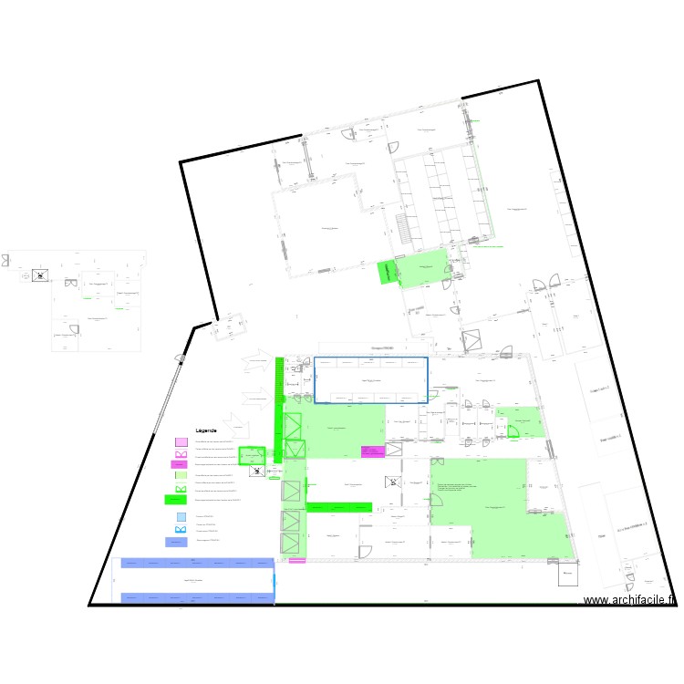 Laboratoire ODP 2021 avp v2n4. Plan de 63 pièces et 3304 m2