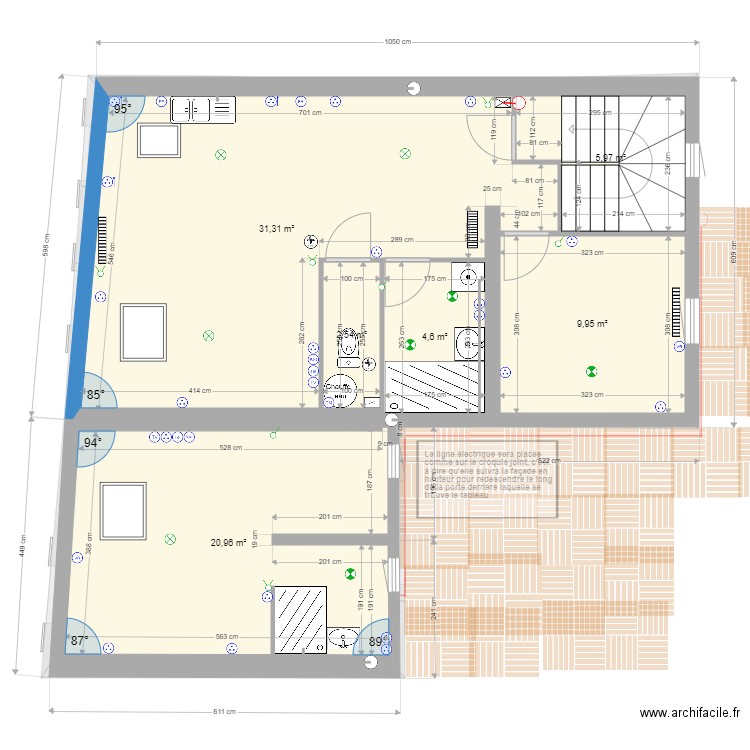 Vinovalley V2 électricité plomberie. Plan de 0 pièce et 0 m2