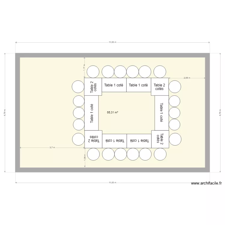 salle du conseil. Plan de 