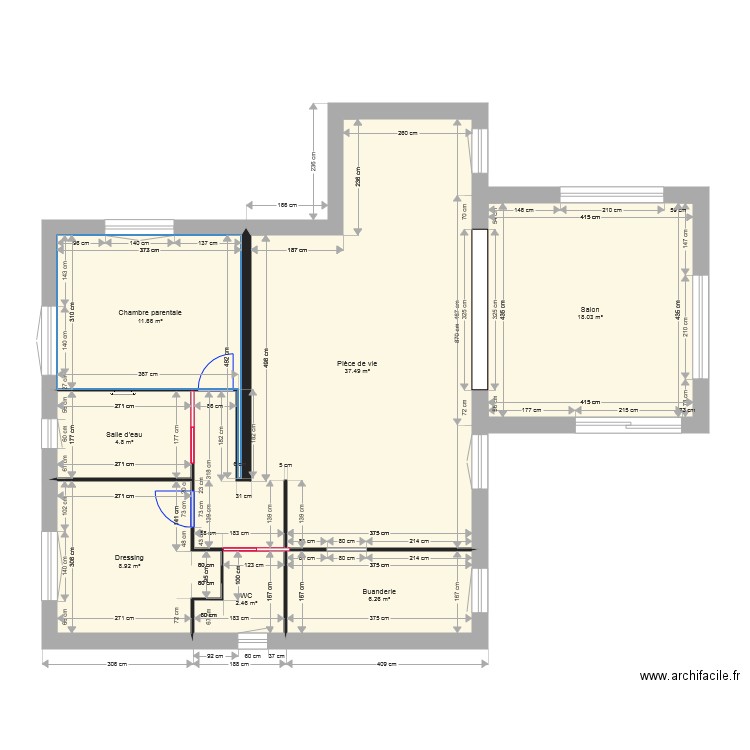 Maison RDC et R1 Final V1. Plan de 0 pièce et 0 m2