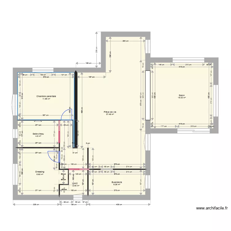 Maison RDC et R1 Final V1. Plan de 