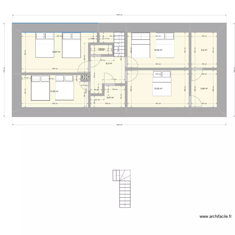 Grange Neuville Projet 1er (2). Plan de 