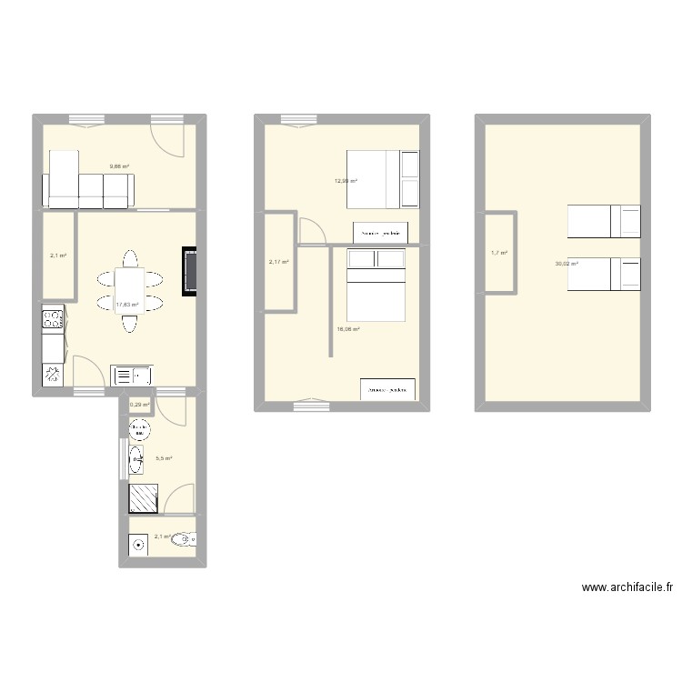 ecurie valgros 3. Plan de 11 pièces et 100 m2