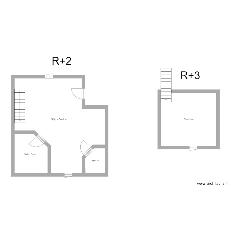 350601097. Plan de 4 pièces et 62 m2