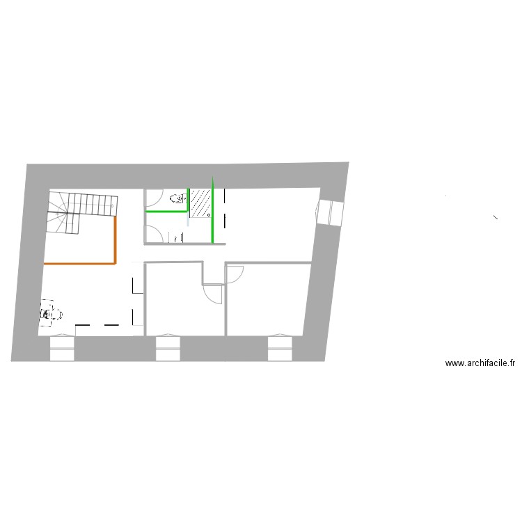LEGRAND projet 1 SDB etdressing 1er etage. Plan de 0 pièce et 0 m2