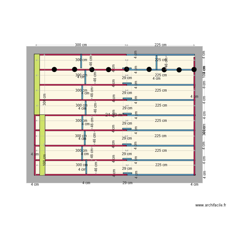 Plancher Pool House. Plan de 0 pièce et 0 m2