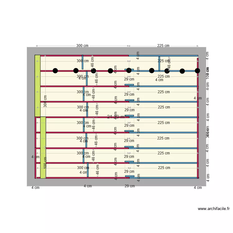 Plancher Pool House. Plan de 