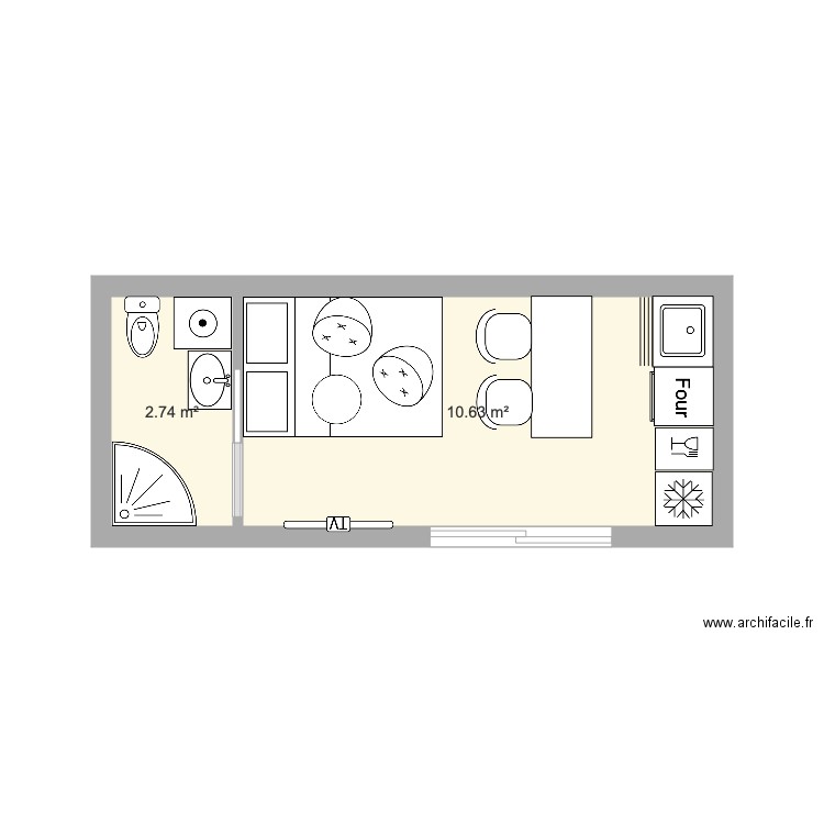 Container. Plan de 0 pièce et 0 m2