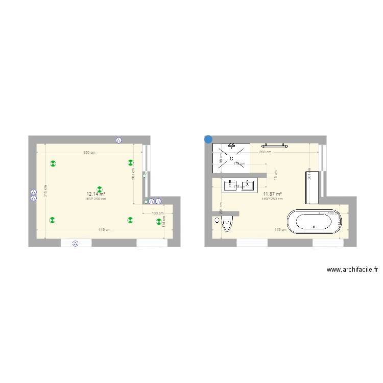 Projet SDB V2. Plan de 0 pièce et 0 m2