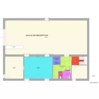 PLAN SALLE AVEC CUISINE ET SANITAIRE