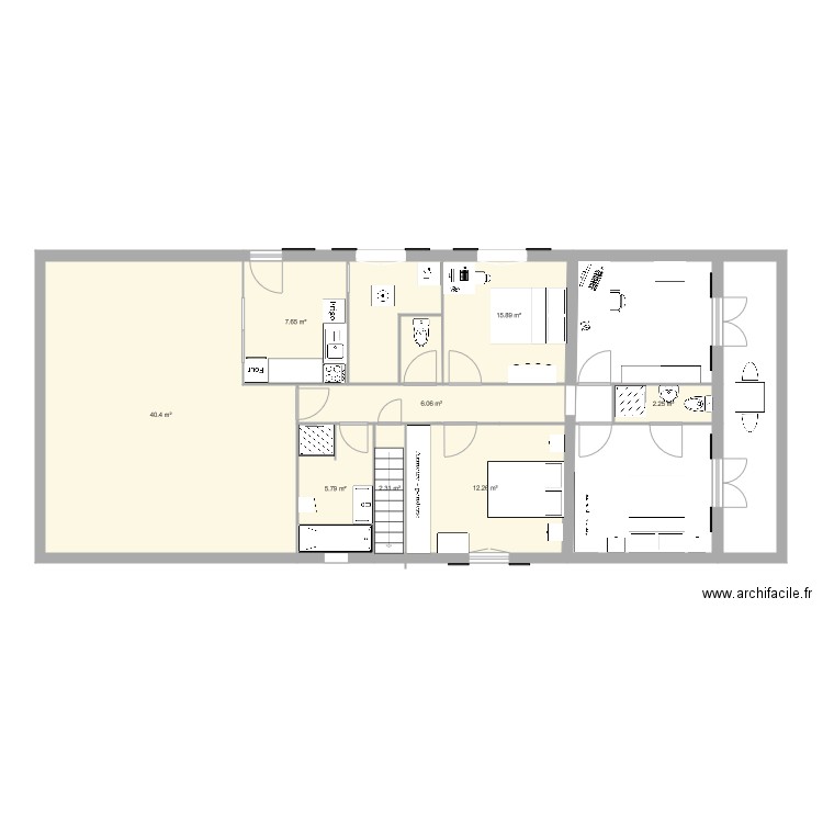 Maison Agrandissement 2. Plan de 0 pièce et 0 m2