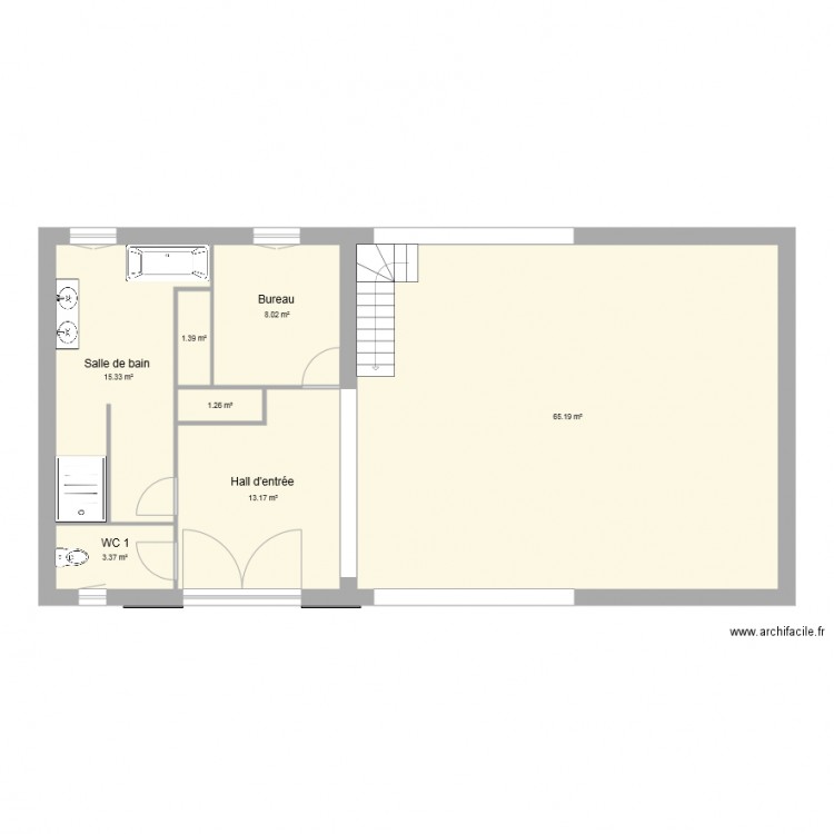 1ère ébauche. Plan de 0 pièce et 0 m2