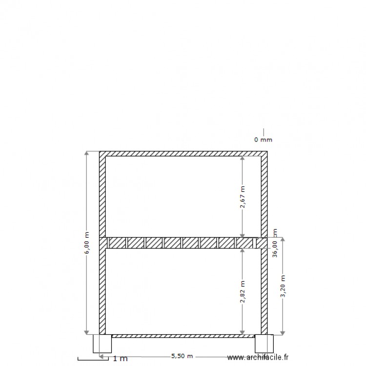 PLANCHER COUPE. Plan de 0 pièce et 0 m2
