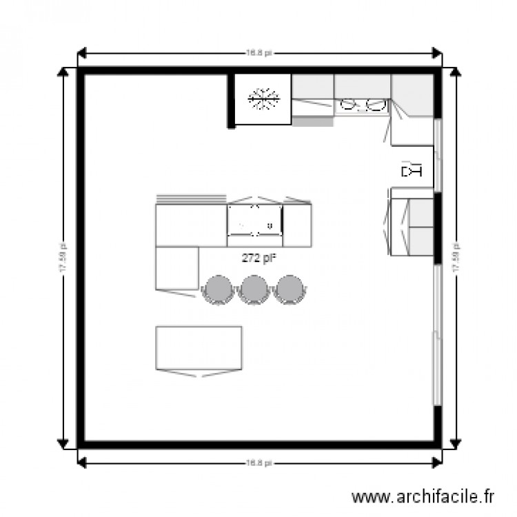 cuisine blanchet. Plan de 0 pièce et 0 m2