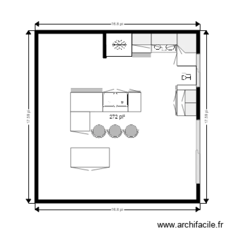 cuisine blanchet. Plan de 