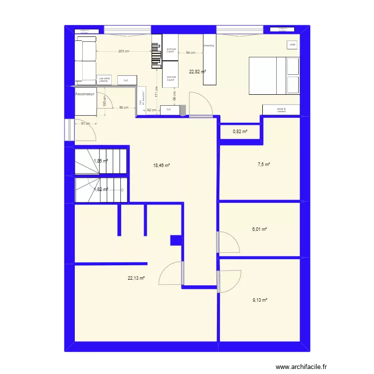 SLdV RdJ réaménagé ascenseur n°2. Plan de SLdV RdJ réaménagé ascenseur n°2. Plan de