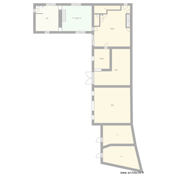 RDC Craintilleux. Plan de 10 pièces et 318 m2