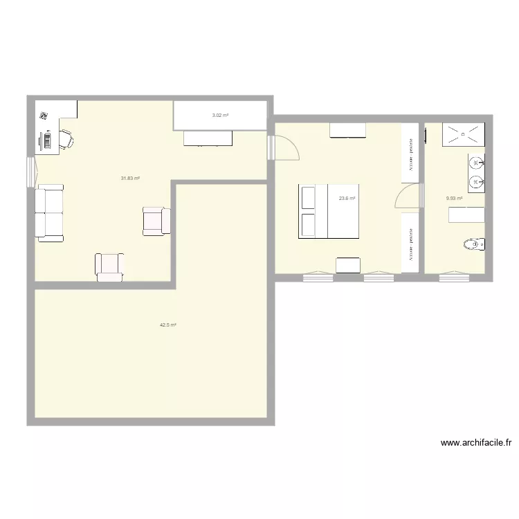 1er &eacute;tage Marina et Frost v2. Plan de 