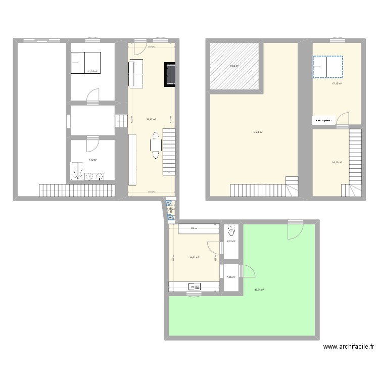 PLAN ACTUEL. Plan de 0 pièce et 0 m2