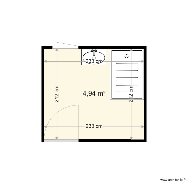 HASBROUCK NATHALIE . Plan de 1 pièce et 5 m2