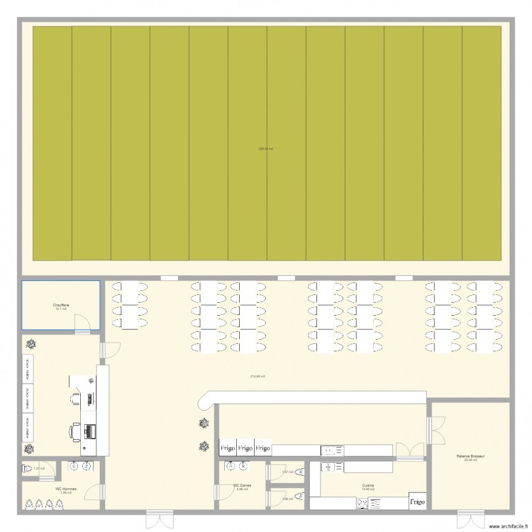 Projet petanque 2021. Plan de 10 pièces et 606 m2