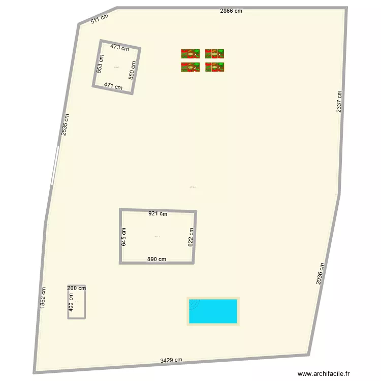 jardin l'&ecirc;tre. Plan de 