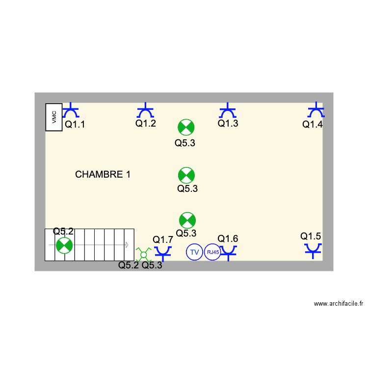 PLAN ELOI CHAMBRE 1. Plan de 0 pièce et 0 m2