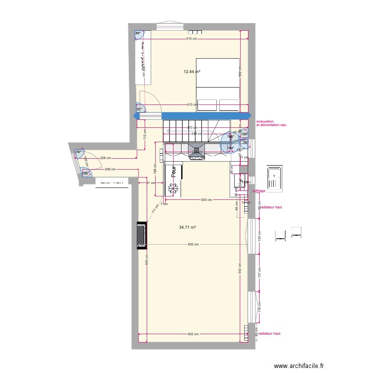 plan 1 3 eme etageeeee. Plan de 0 pièce et 0 m2