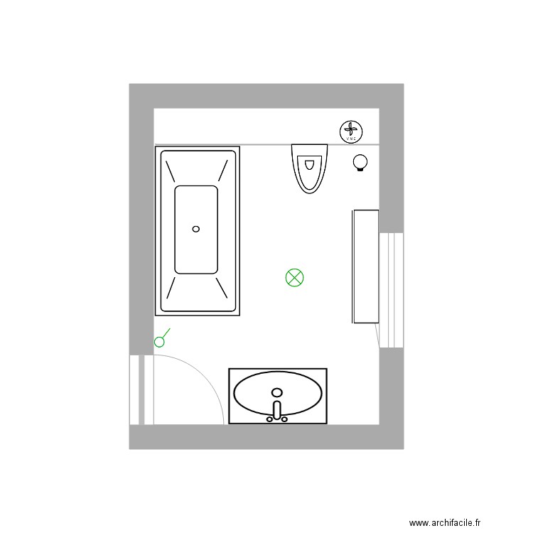 salle de bain pere existante. Plan de 0 pièce et 0 m2