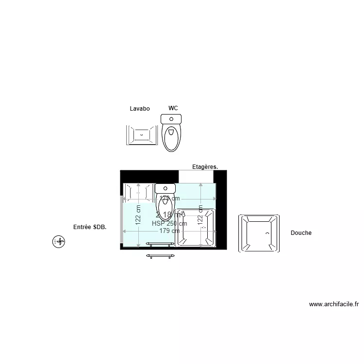 Salle de Bain 2019 12 20. Plan de 