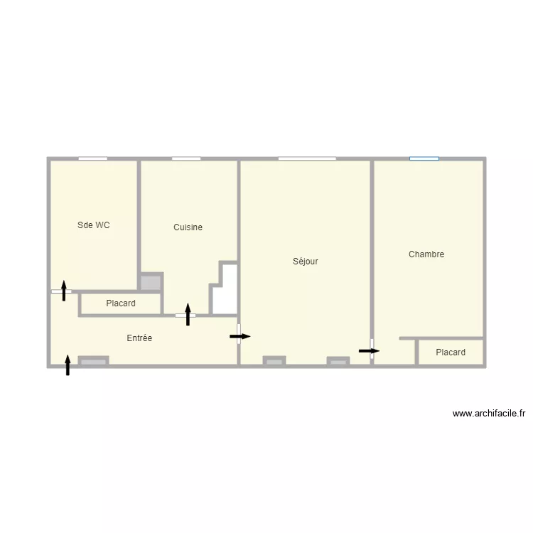 1er face droite. Plan de 