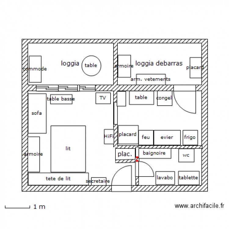Studio Françoise . Plan de 0 pièce et 0 m2