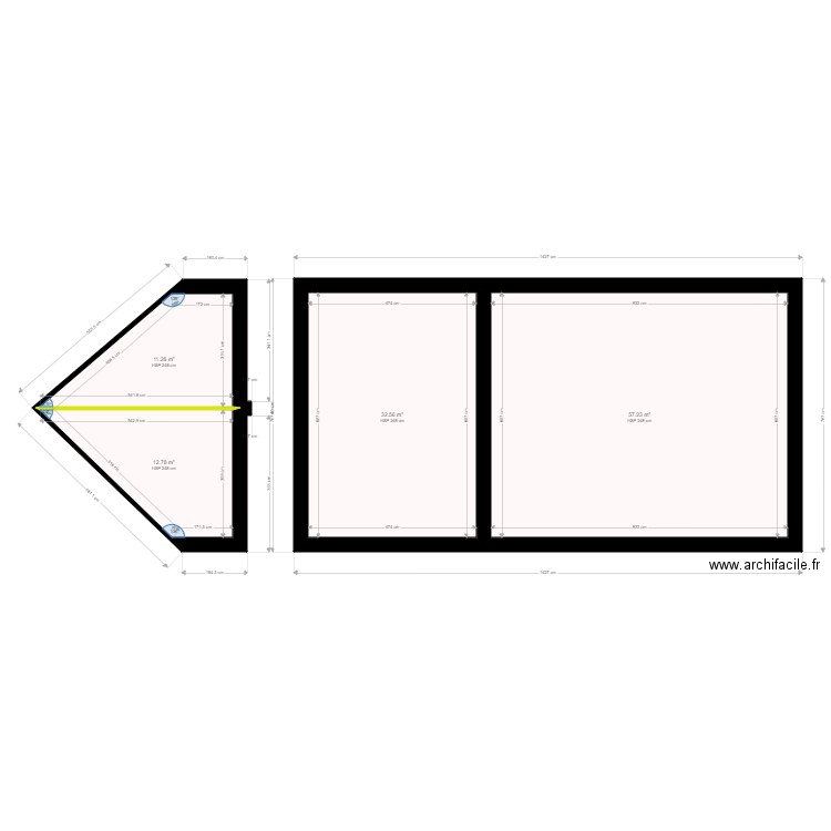 betton. Plan de 4 pièces et 114 m2