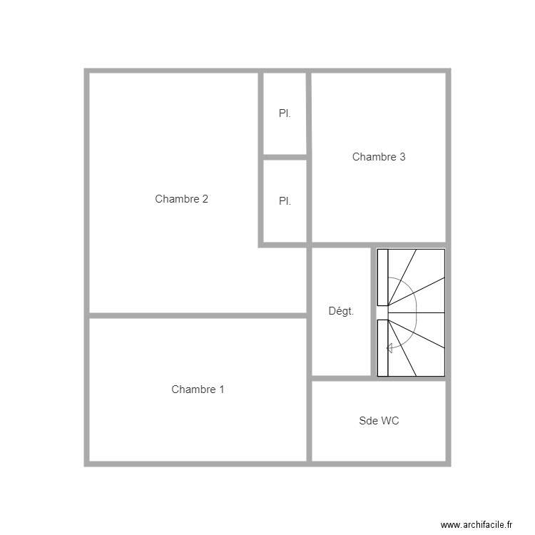 riceau etage. Plan de 0 pièce et 0 m2