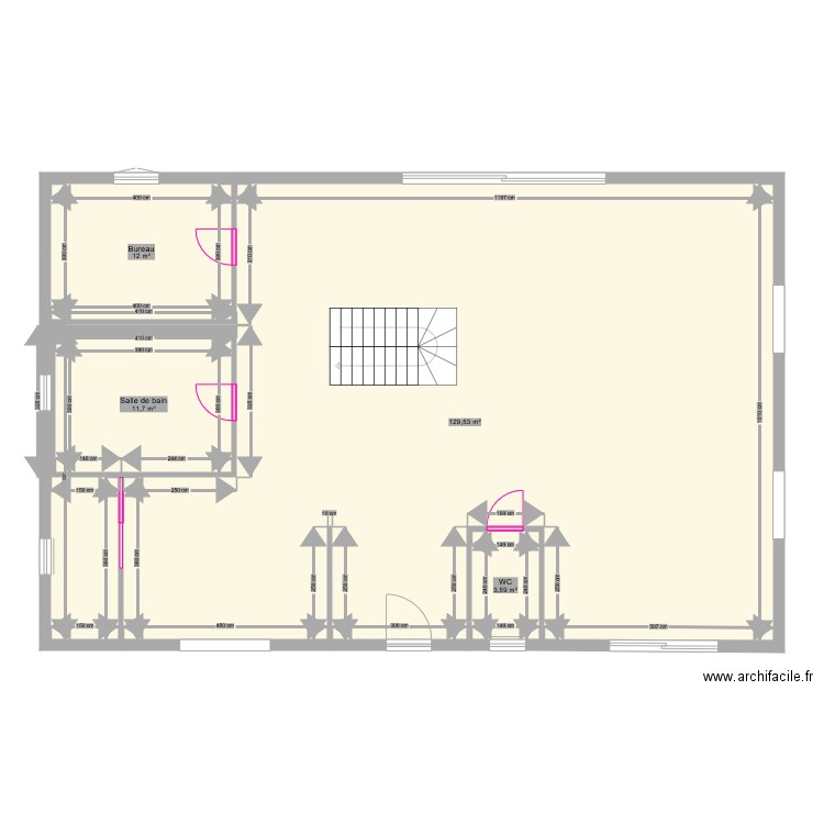 Plan maison 2. Plan de 10 pièces et 256 m2