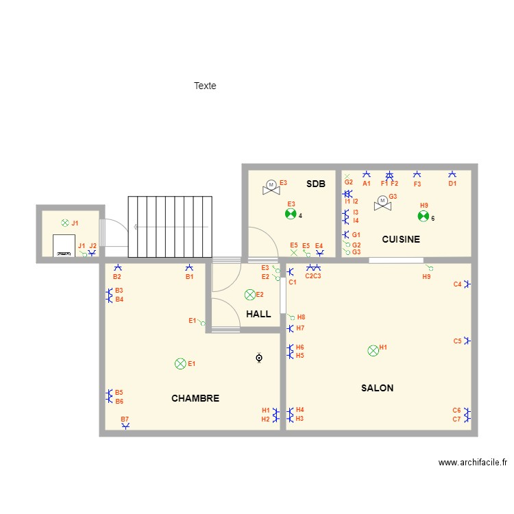 2eme etage 24 02 electrique 02. Plan de 0 pièce et 0 m2