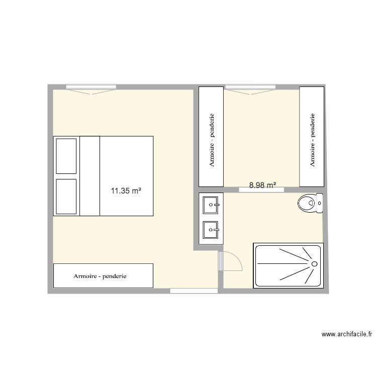 Chambre 5. Plan de 0 pièce et 0 m2