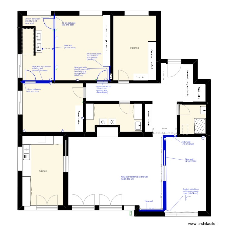 20221023_Burgweid_Option 6_with details. Plan de 8 pièces et 93 m2