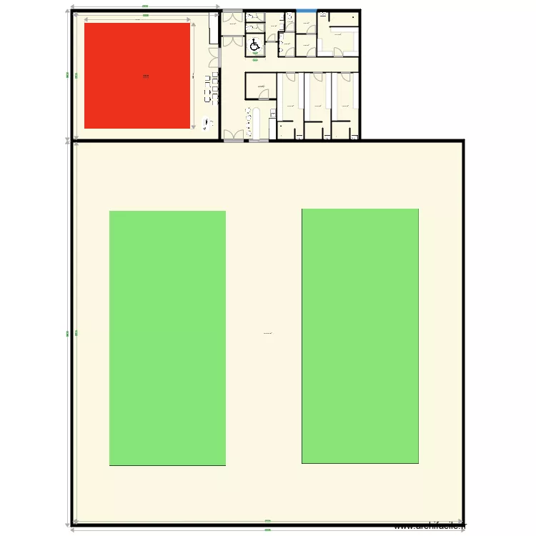 complexe sport. Plan de complexe sport. Plan de