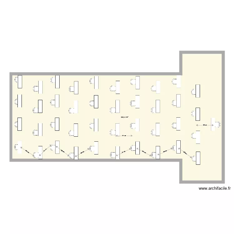 408 en &eacute;COLE 38 personnes. Plan de 