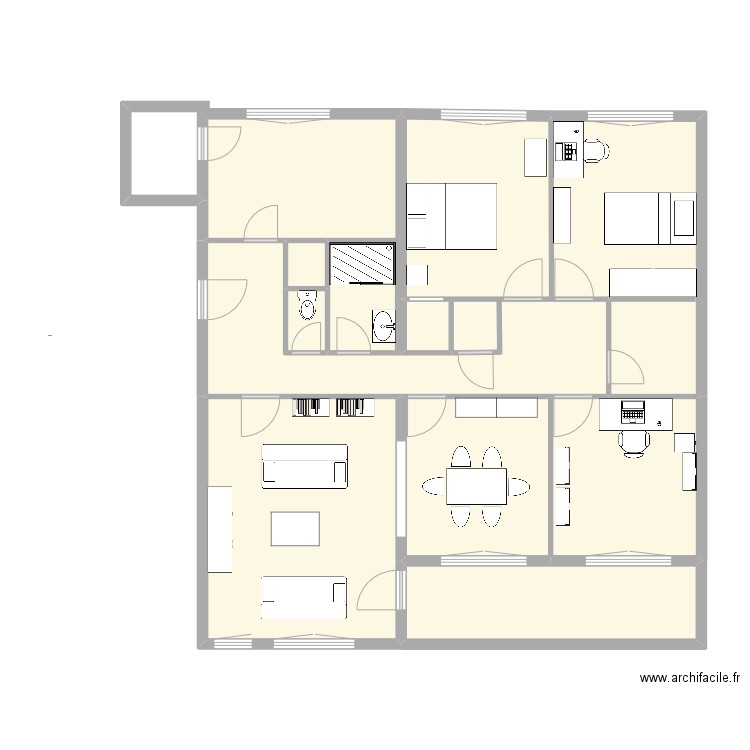 LE BEAUDELAIRE. Plan de 9 pièces et 104 m2