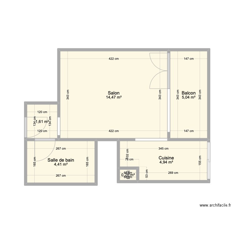 MontRouge. Plan de 6 pièces et 31 m2