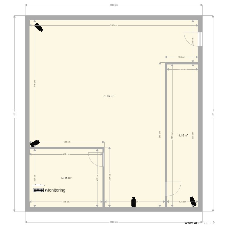 Bureau Maurice. Plan de 0 pièce et 0 m2