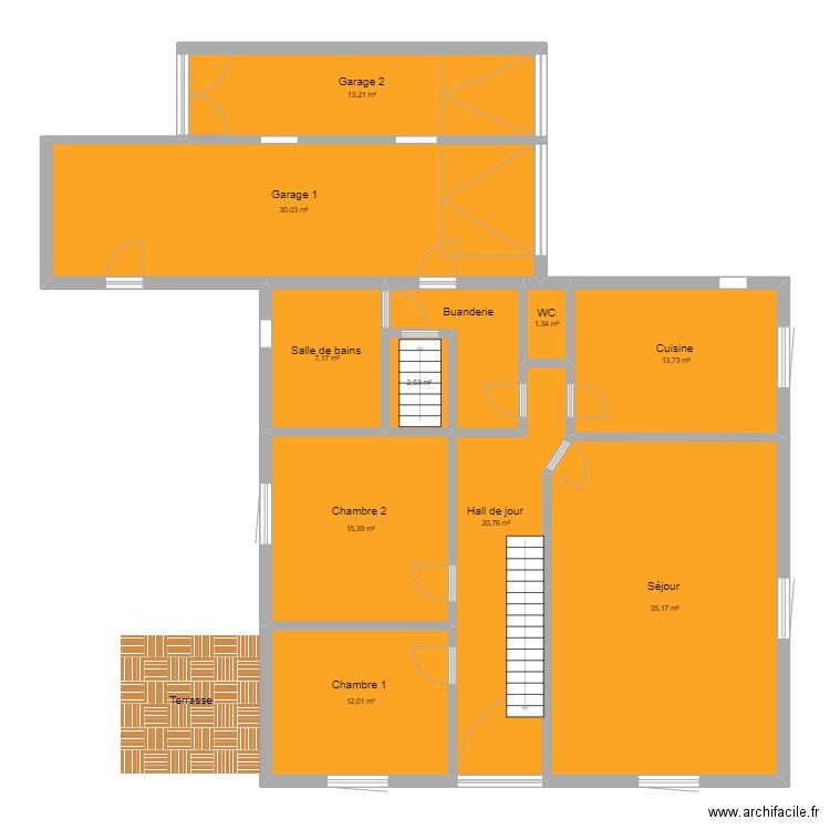 Marbehan-Rez. Plan de 10 pièces et 151 m2
