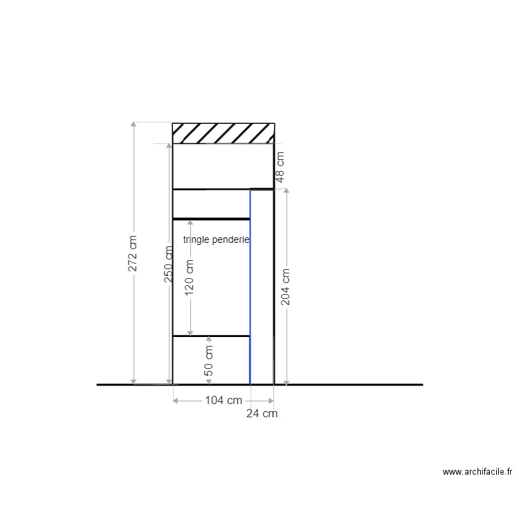 placard couloir int. Plan de 0 pièce et 0 m2