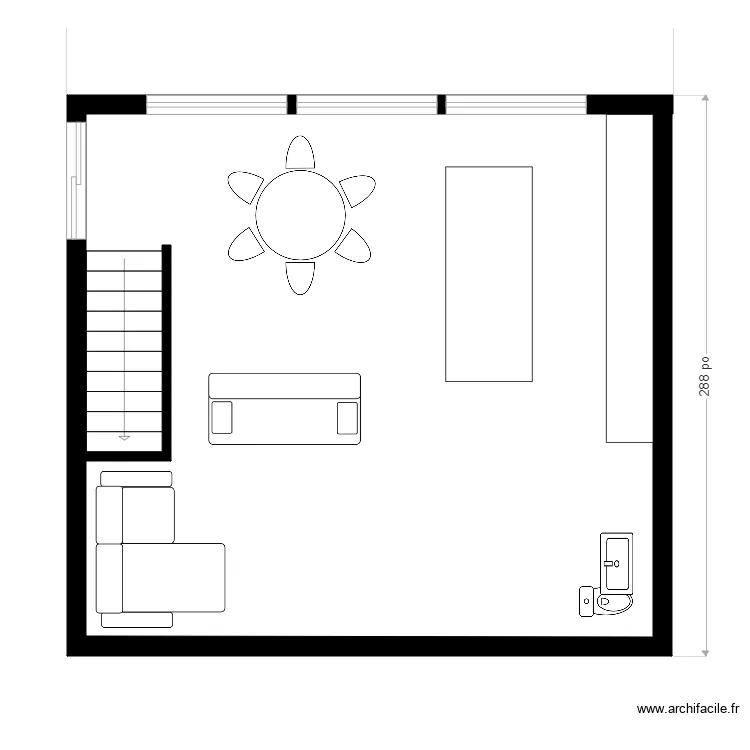 chalet &eacute;tage 1. Plan de 